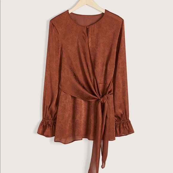 Addition Elle Tops - Faux Style Wrap Top